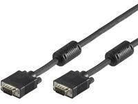 Goobay Full HD SVGA monitorius cable, auksinis-plated VGA cable, Juodas, 15 m