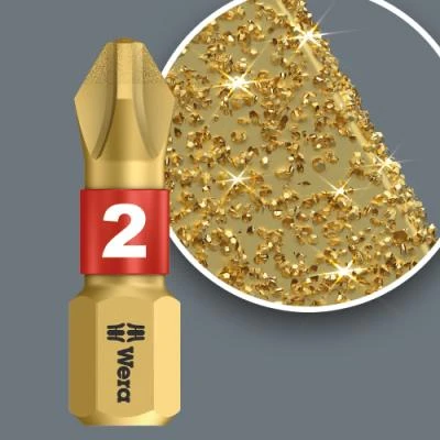 Sukimo antgalių rinkinys 12 dalių WERA Diamond 1