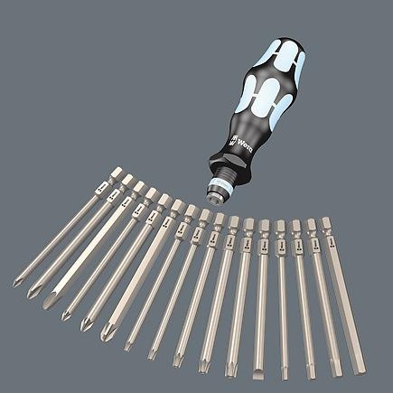 Wera Dėklas su 89mm antgalais, nerūdijančio plieno "Kraftform Kompakt 60 Stainless"