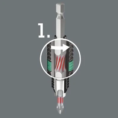 Antgalių komplektas Bit-Check 12 BiTorsion 1, 12vnt, Wera