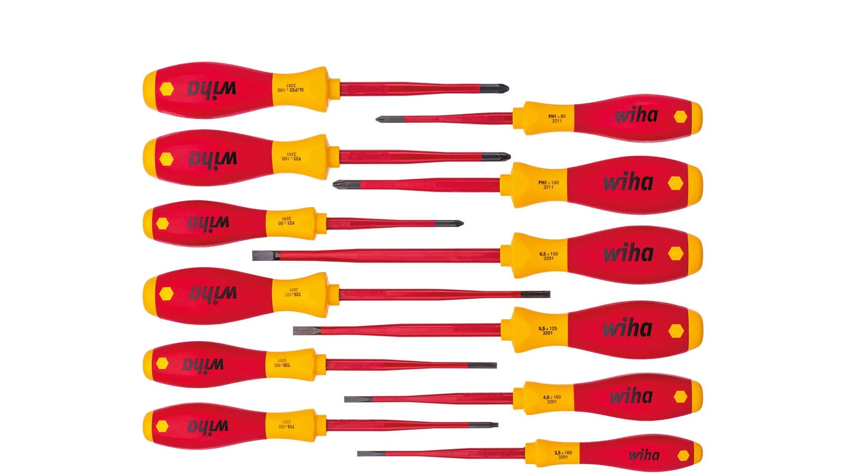 Atsuktuvų WIHA rinkinys 3201SF SATZ, 12 vnt. Elektrikams 1000 V