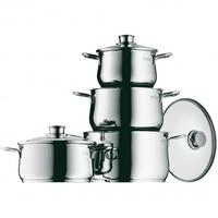 Puodų rinkinys, 4pc, WMF 07.3004.9990 4, Nerūdijantis plienas, Indaplovė proof, Lid included