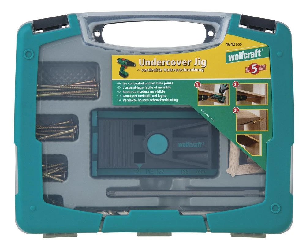 wolfcraft pagalbinis šablonas paslėptų skylių gręžimui 4642000