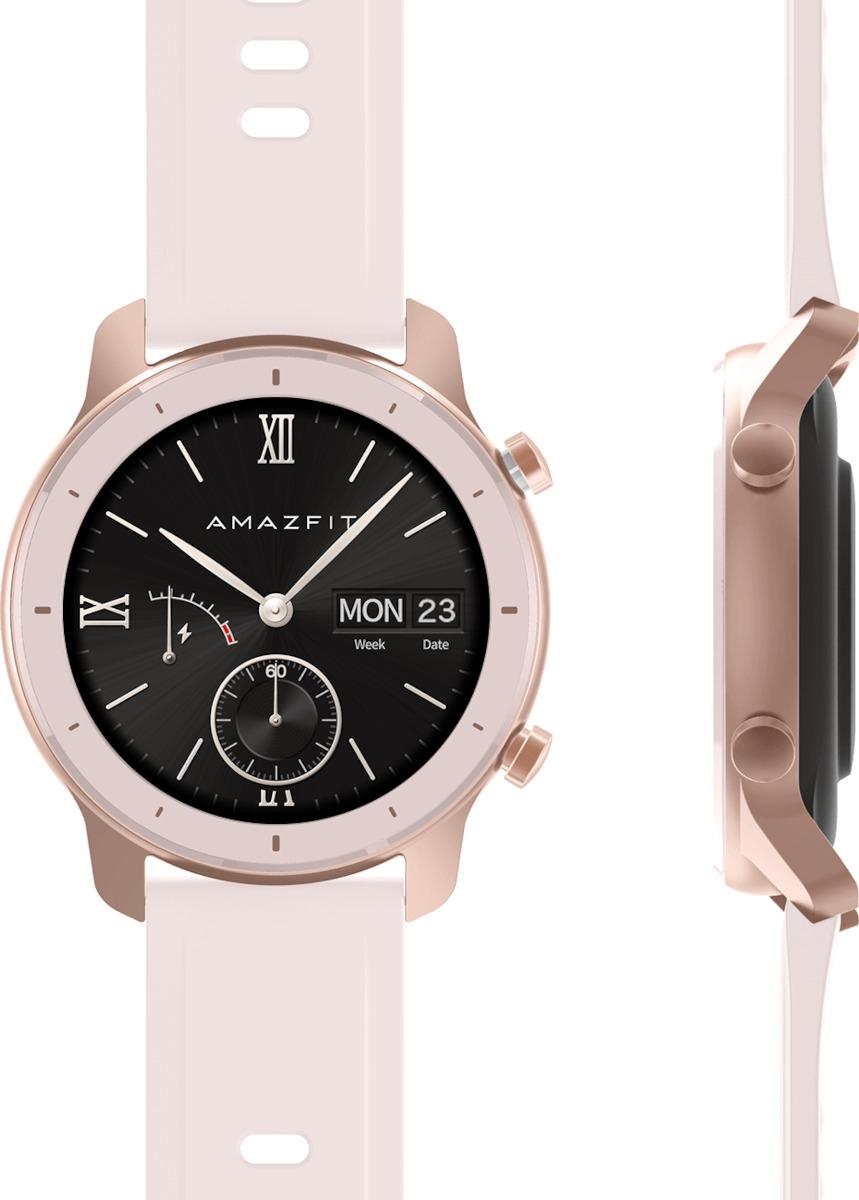 Išmanusis laikrodis Amazfit GTR, Rausvojo aukso spalvos apvadas su rožinės  spalvos silikoniniu dirželiu | Varle.lt