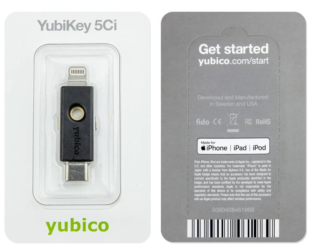 Yubico Saugos raktas - YubiKey 5Ci