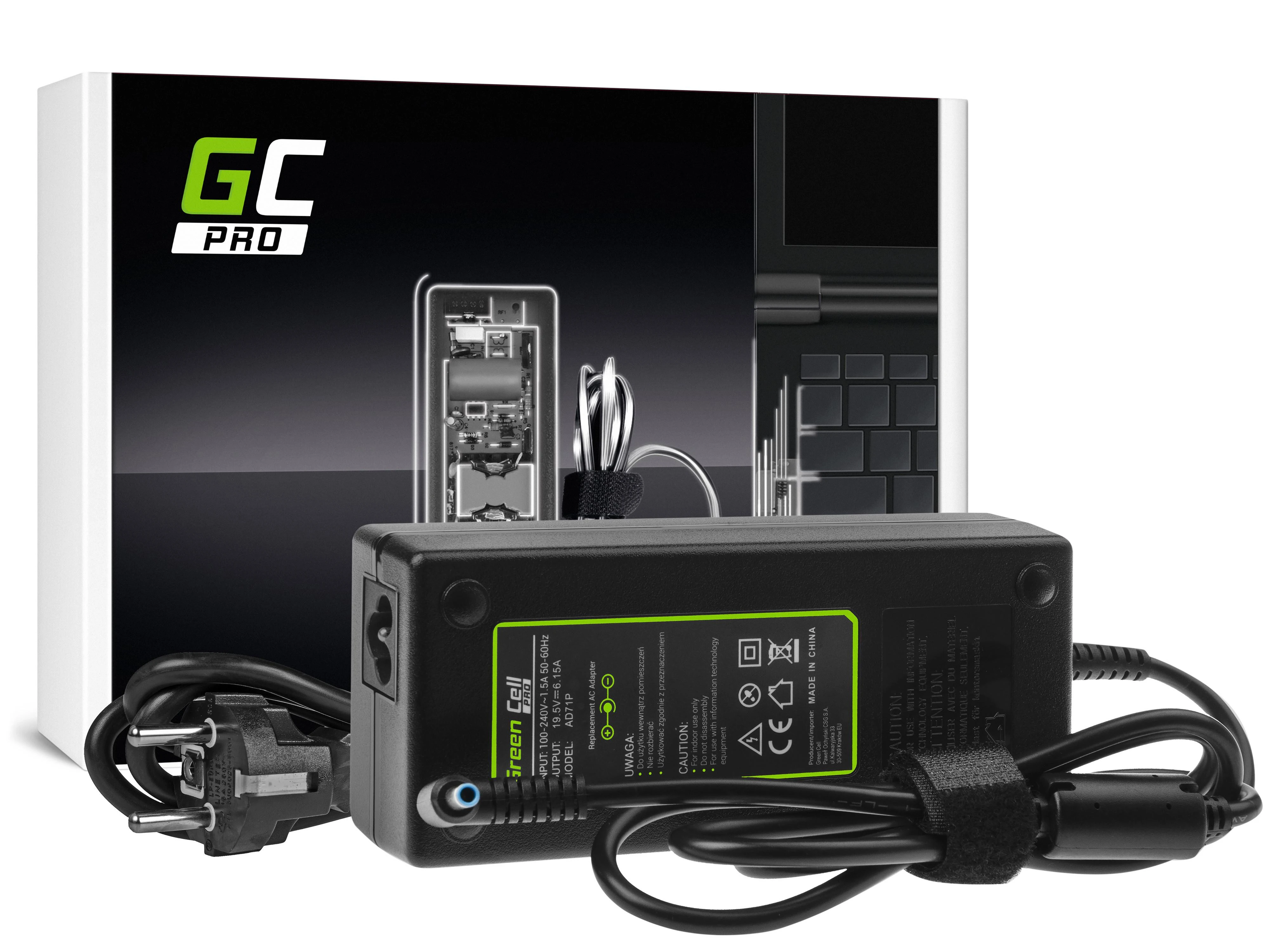 GREENCELL AD71P įkroviklis / kintamosios srovės adapteris Žalias Cell PRO 19.5V 6.15A 120W skirtas HP Omen 15-5000 17-W HP