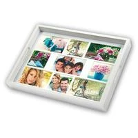 Nuotraukų rėmelis ZEP nuotraukų dėklas baltas 45x35 medinis nuotraukų dėklas 9 nuotraukos W006