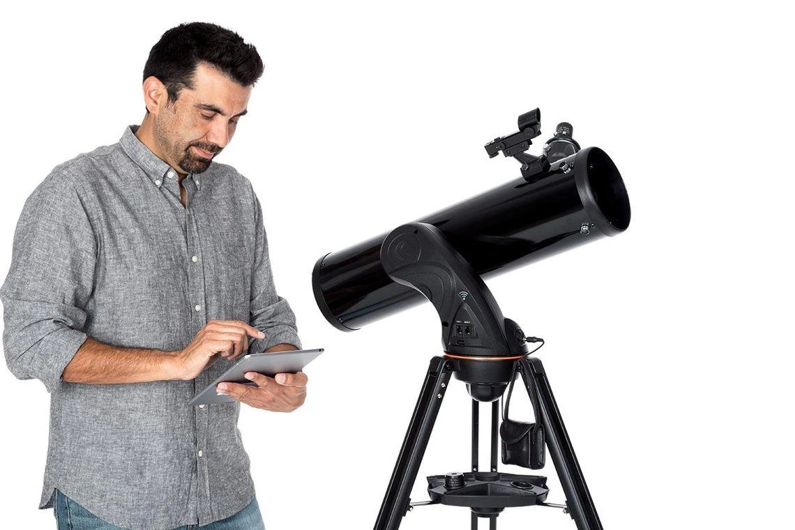 Teleskopas Celestron Astro FI 130mm GoTo WiFi reflektorius