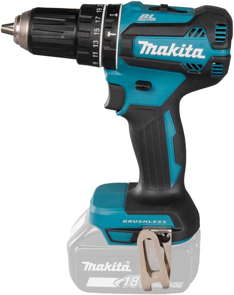 Makita DHP485Z Akumuliatorinis smūginis gręžtuvas, 18 V, 50/25 Nm, 1,7kg, LED, BL-motor, Be akumuliatorių ir kroviklio!