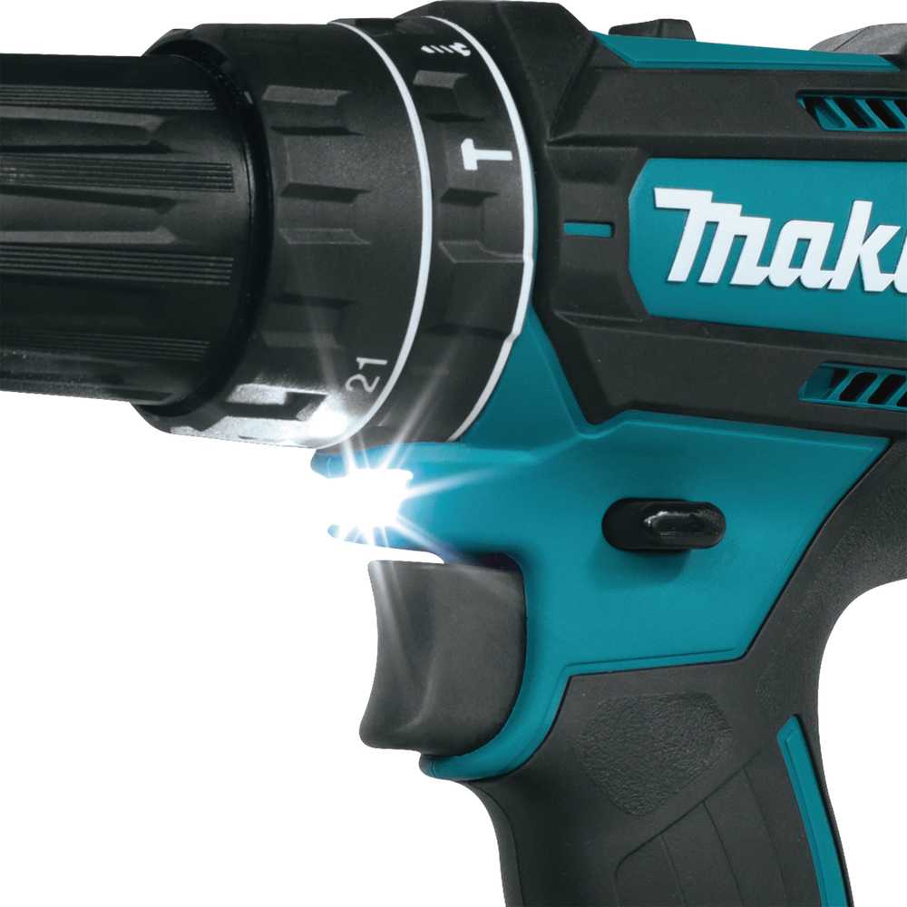 Makita DHP482RTJ Akumuliatorinis smūginis gręžtuvas, 18 V, 2x 5,0 Ah Li-ion, 62/36 Nm, 1,7kg, LED, MAKPACK