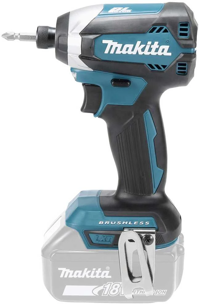 Makita DTD153Z šoninis profilis su akumuliatoriumi