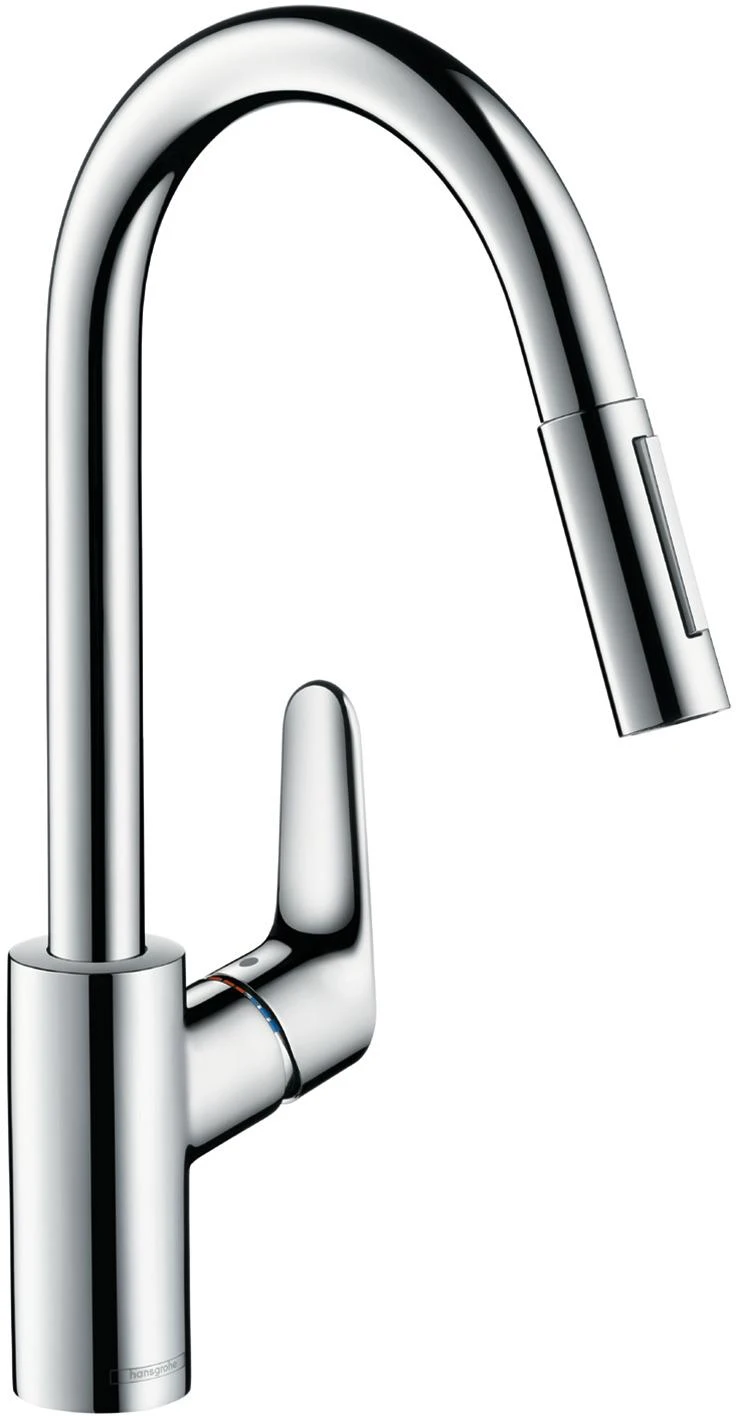 Hansgrohe Focus 240 virtuvinis maišytuvas su ištraukiamu snapu, chromas
