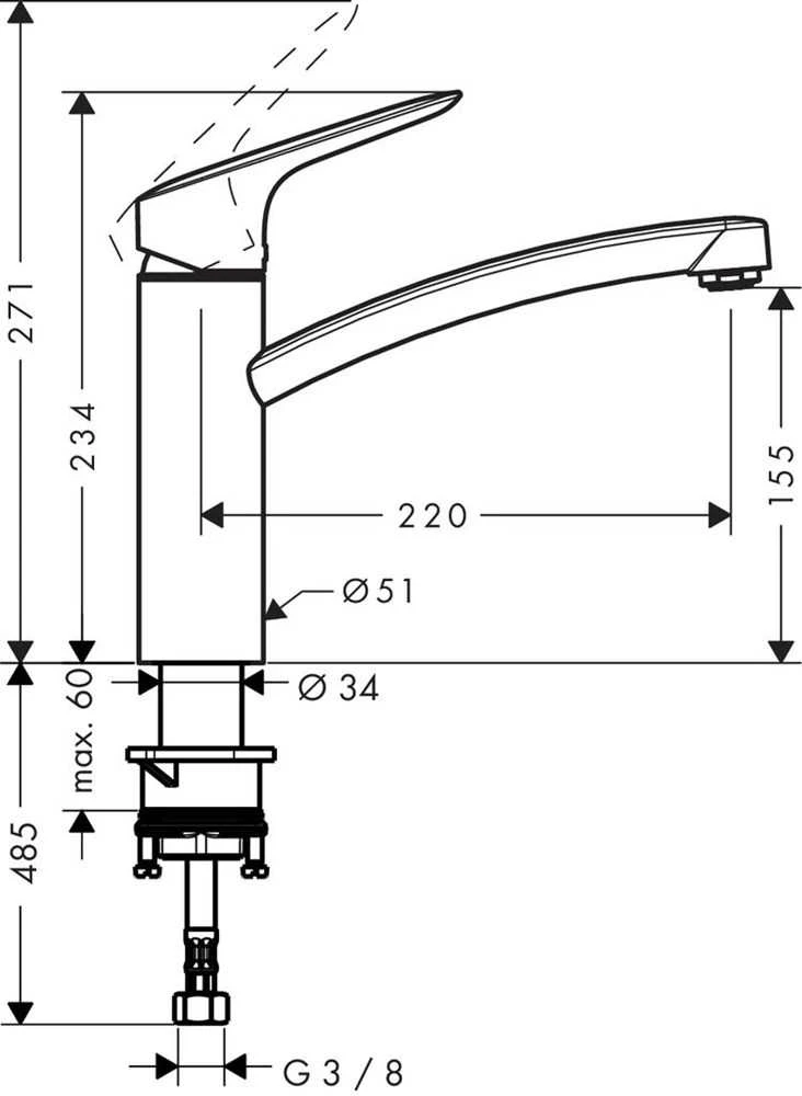 Hansgrohe HG Logis plautuvės maišytuvas 160