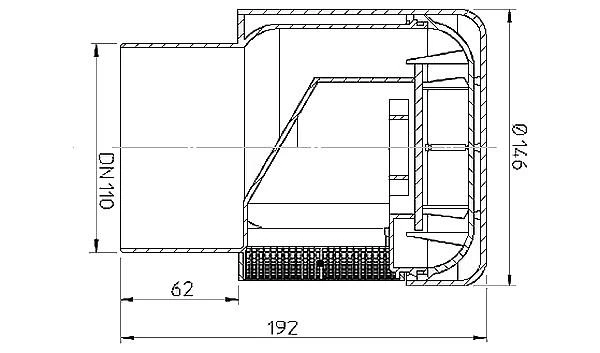 Hl Hutterer Lechner Alsuoklis kanalizac.Dn110 37L/sek HL900N ECO