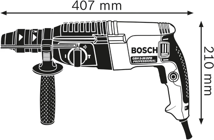 Bosch Perforatorius GBH 2-26 F su keičiamu griebtuvu