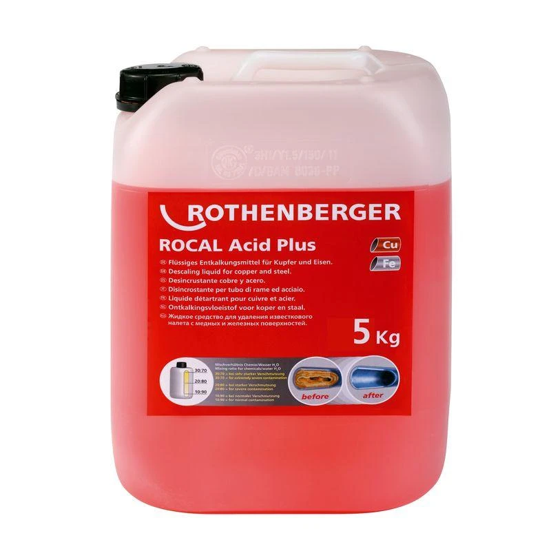 Koncentratas vamzdyno nukalkinimui 5 l ROCAL Plus, Rothenberger
