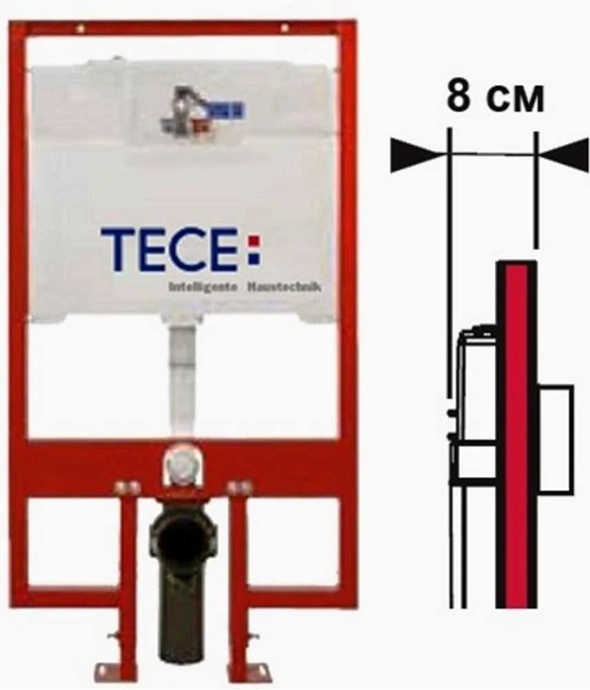 Tece WC modulis 10L, 8 cm