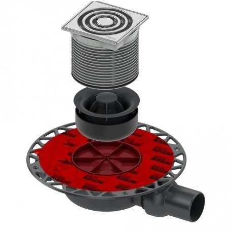 TECE DRAINPOINT S trapo komplektas DN50, horizontalus