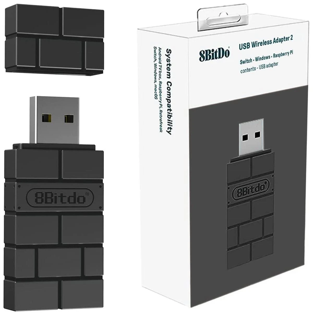 8BitDo USB belaidis adapteris 2 (juodas)