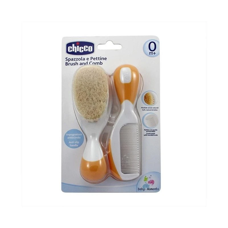 CHICCO šukos ir šepetys Oranžinis 0m+