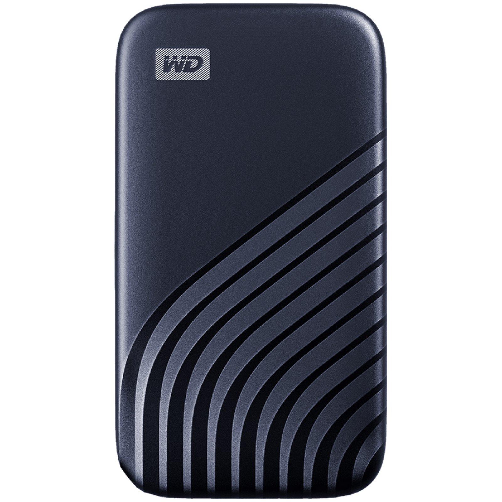 Kietasis diskas „Sandisk Western Digital My Passport SSD 1TB Midnight Mėlyna Cross“ suderinamas su USB 3.2 Gen-2 ir USB-C, 1050 MB/s skaitymo ir 1000 MB/s įrašymo sparta, suderinamas su asmeniniais ir „Mac“ kompiuteriais