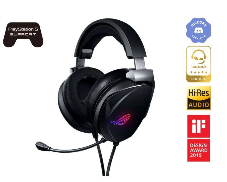 Ausinės ASUS ROG Theta 7.1 Laisvų rankų įranga Su lankeliu Juoda