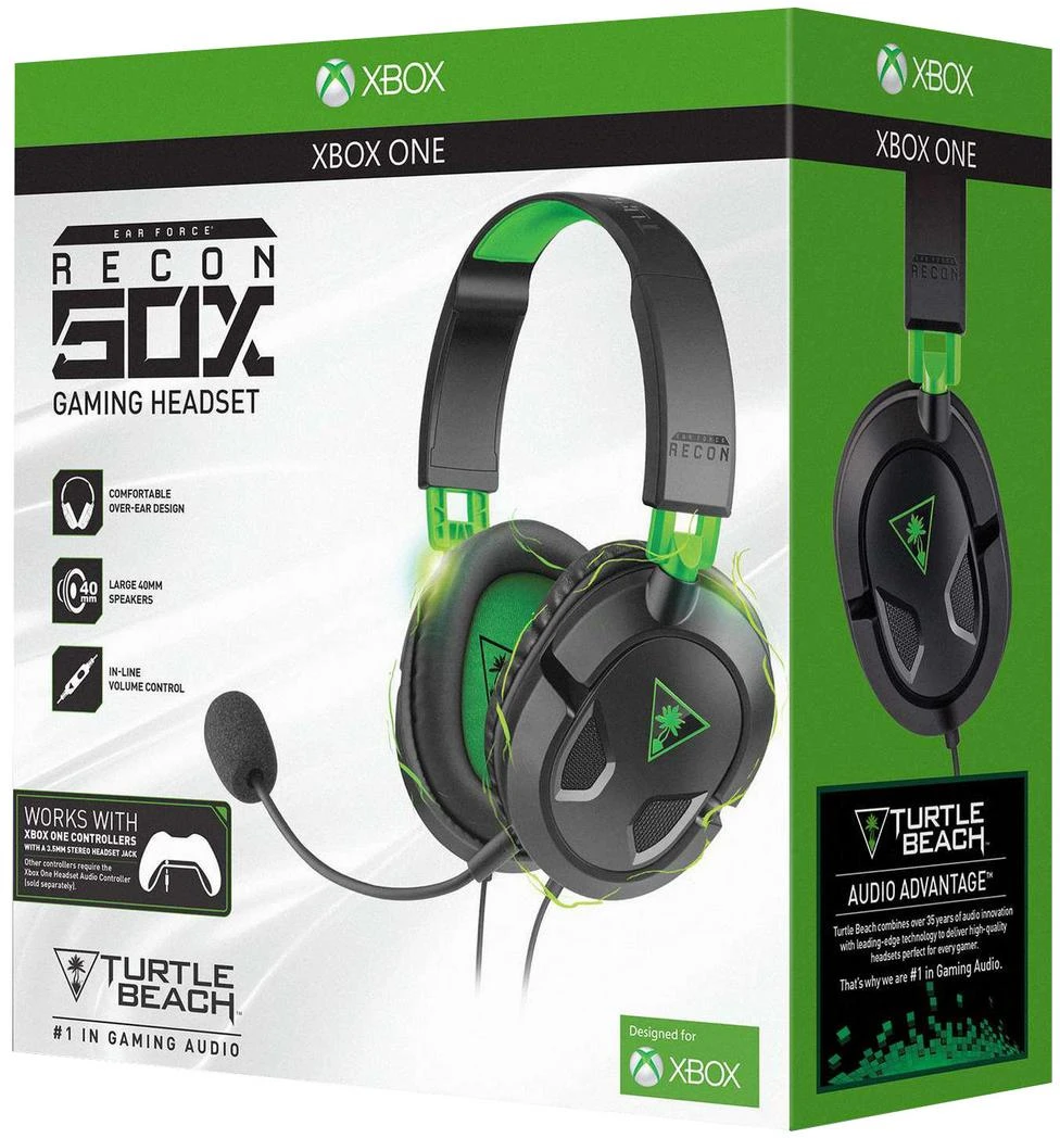 Turtle Beach Recon 50X ausinės su Xbox pakuote