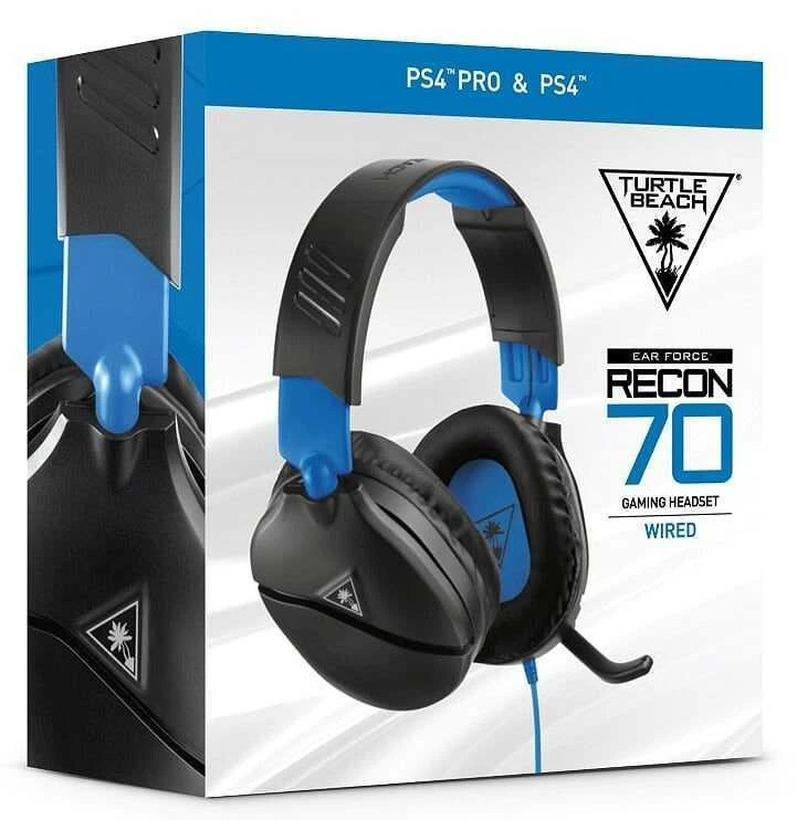 Žaidimų ausinės Turtle Beach Recon 70, skirta PS4, Juoda-mėlyna