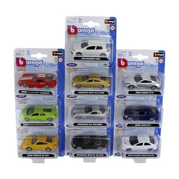 Bburago 1:64 automobilis, asort.