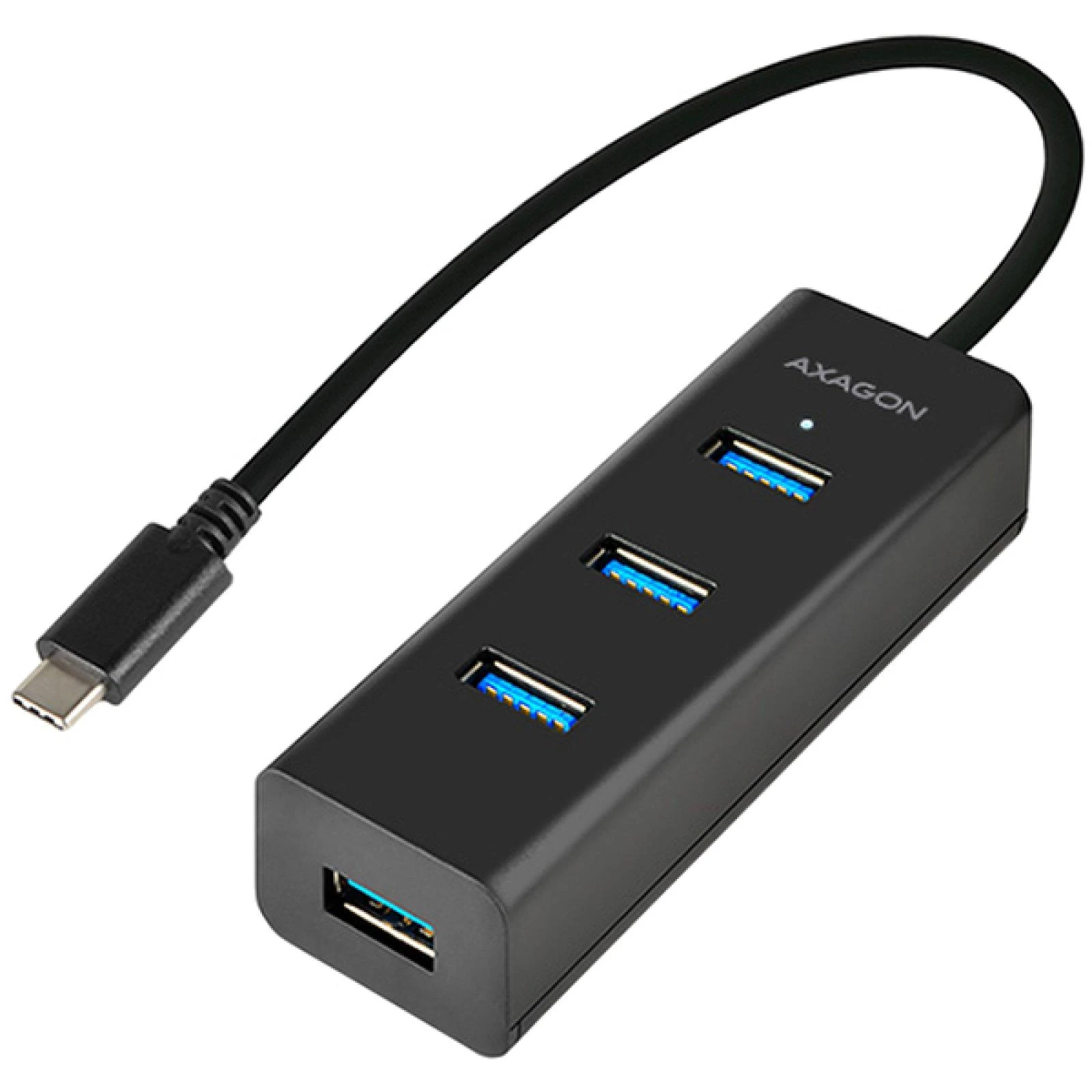 AXAGON HUE-S2C 4x USB3.0 įkrovimo šakotuvas, MicroUSB įkrovimo jungtis, C tipo