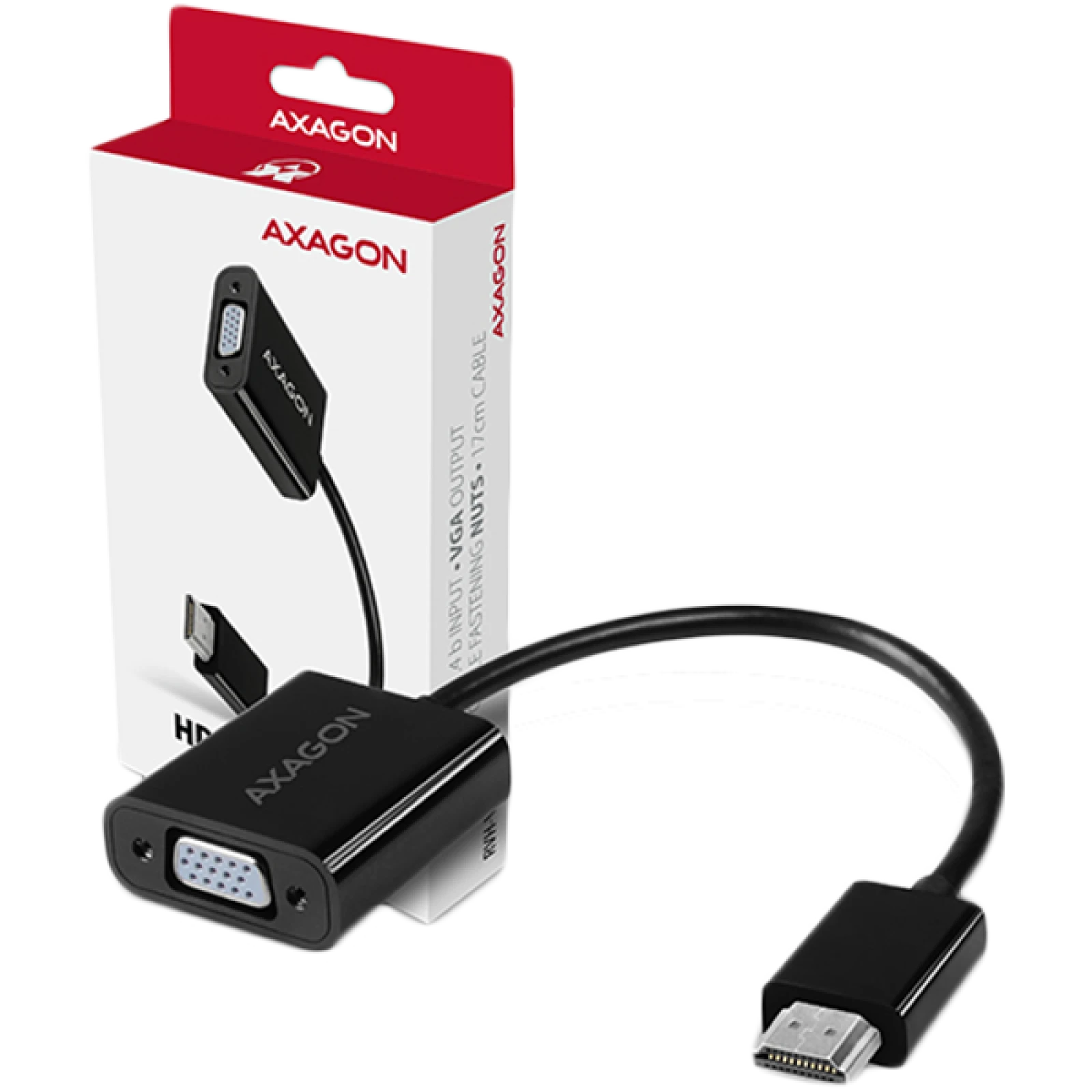 AXAGON RVH-VGN, HDMI -> VGA mažinimas / adapteris, FullHD