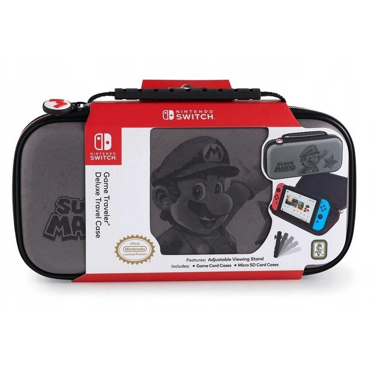 Big Ben Oficialus „Nintendo Switch“ kelioninis dėklas pilkas Mario