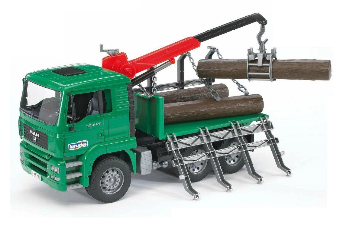 BRUDER 1:16 miškovežis MAN Metsaveo su kranu, 02769