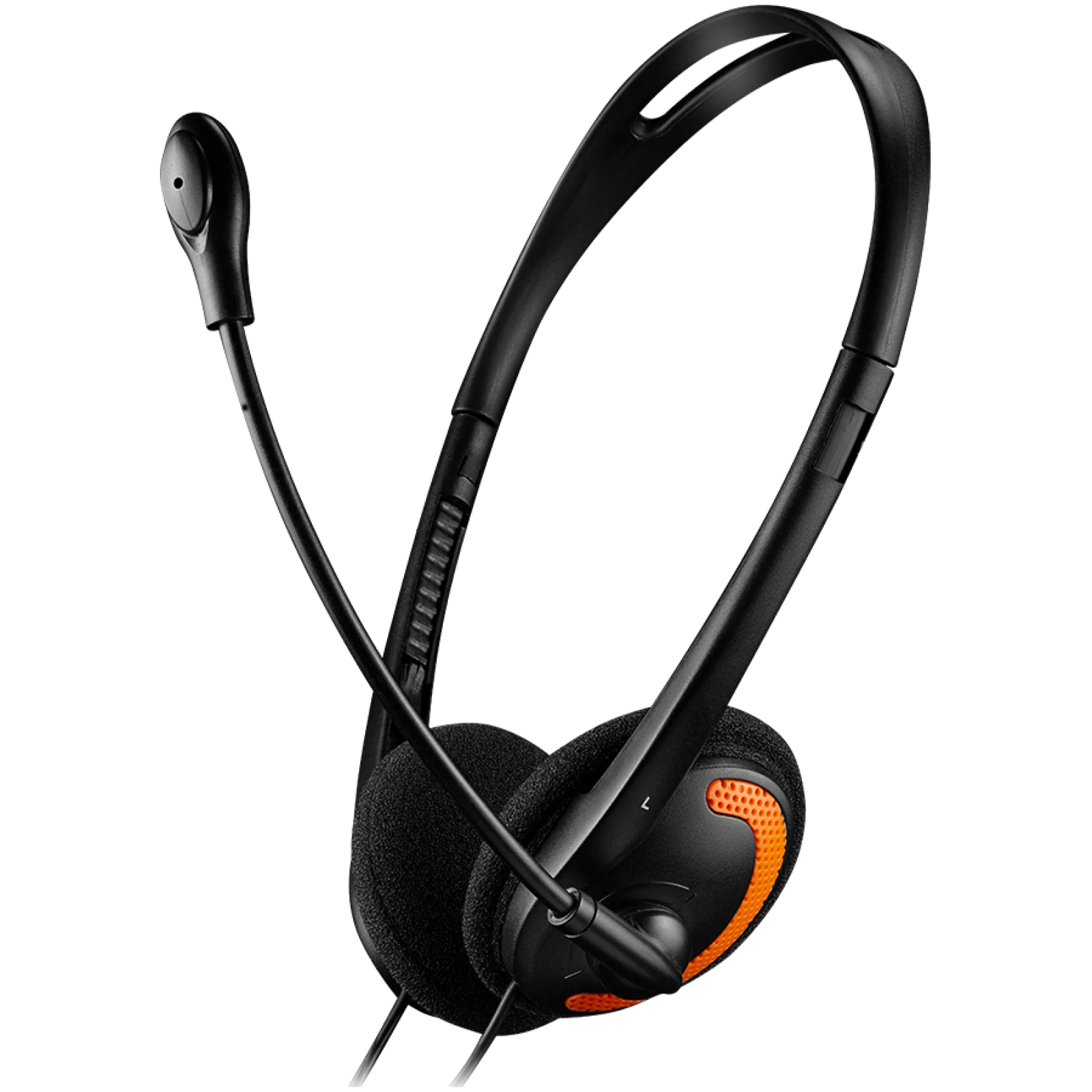 Canyon HS-01 ausinės su mikrofonu ir oranžinėmis detalėmis