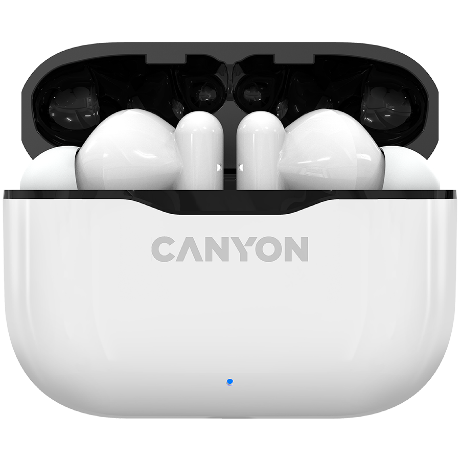 Belaidės ausinės Canyon TWS-3, Baltos/Juodos spalvos
