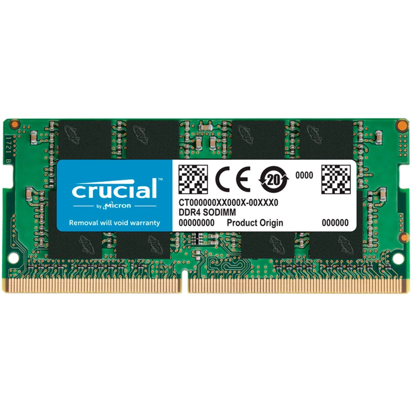 Nešiojamo kompiuterio atmintis „Crucial“ 8 GB, DDR4, 3200 MHz, nešiojamasis kompiuteris, registruotas Nr., ECC Nr.