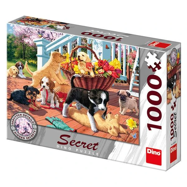 Dėlionė Dino Secret Puzzle 1000 vnt šuniukai