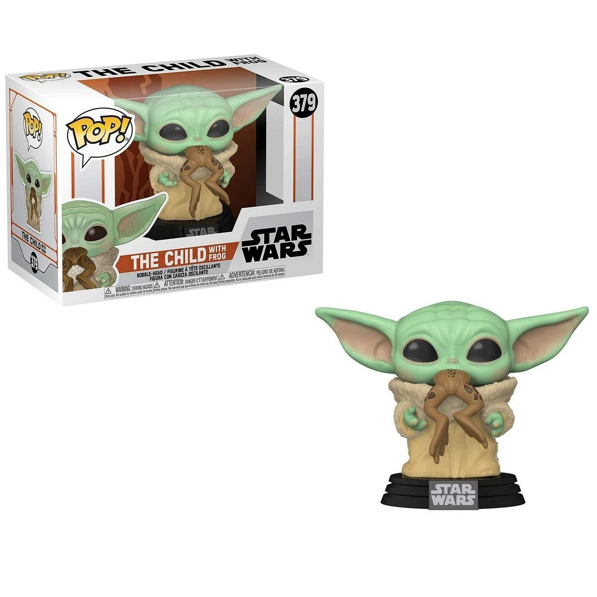 FUNKO POP! Vinilinė figūrėlė: Star Wars: The Mandalorian - The Child w/Frog,8 cm