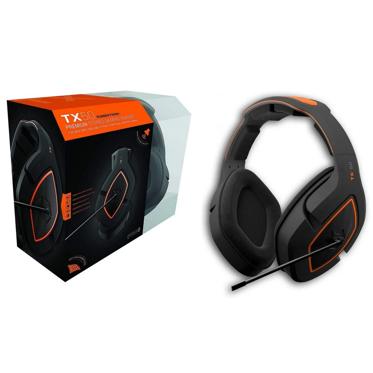 „Gioteck TX-50“ universalios stereo žaidimų ir kelionių ausinės