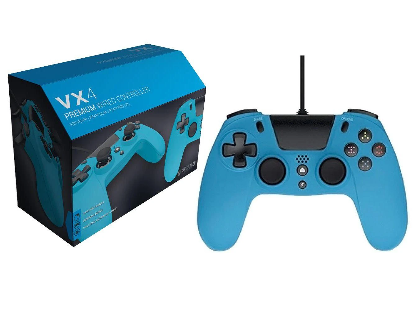 Gioteck „PlayStation 4 VX-4“ laidinis valdiklis (mėlynas)