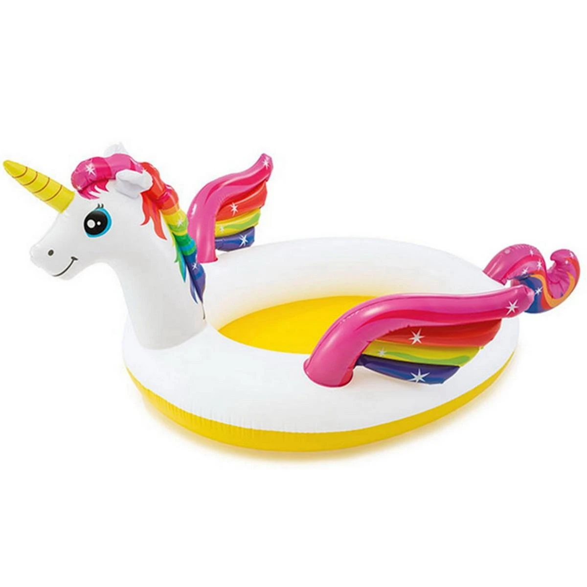 Amo Toys Pripučiamas baseinas INTEX MYSTIC UNICORN, 272x193x104cm, purškia vandenį 57441NP