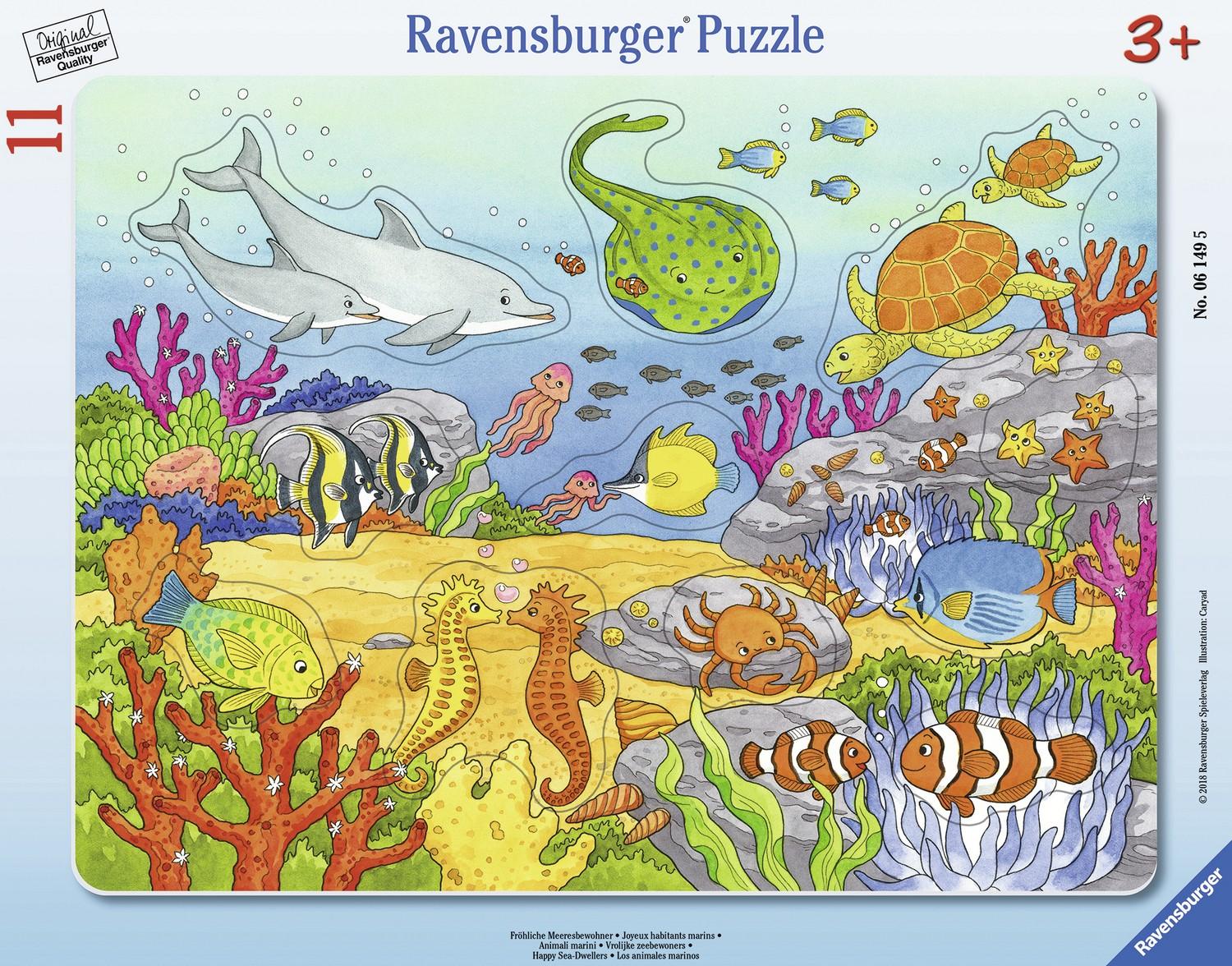 Ravensburger dėlionė „Povandeninis pasaulis“, 11 det., nuo 3 m.