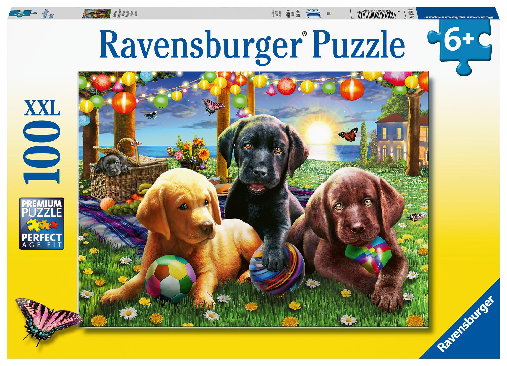 Ravensburger Dėlionė 100 vnt. - Šuniukų iškyla aprašymas - Prekės nuotrauka