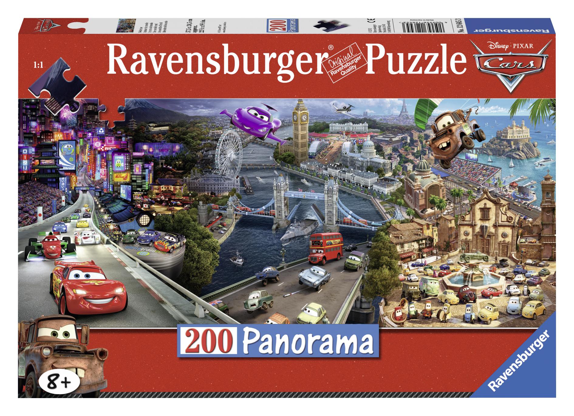 Ravensburger XXL dėlionė „Disney Pixar Ratai“, 200 det., nuo 8 m.