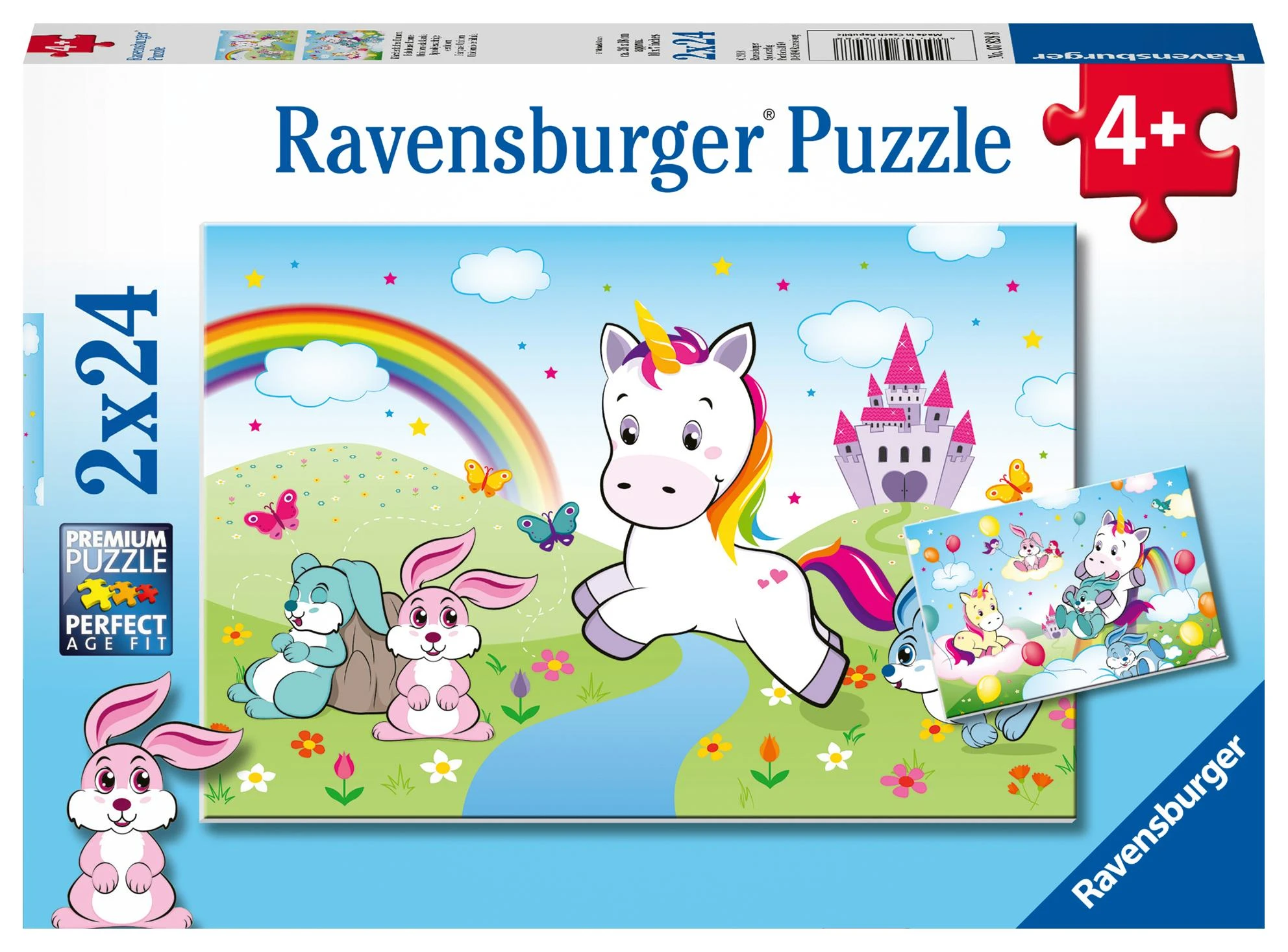 Ravensburger Dėlionė 2x24 vnt. - Vienaragis
