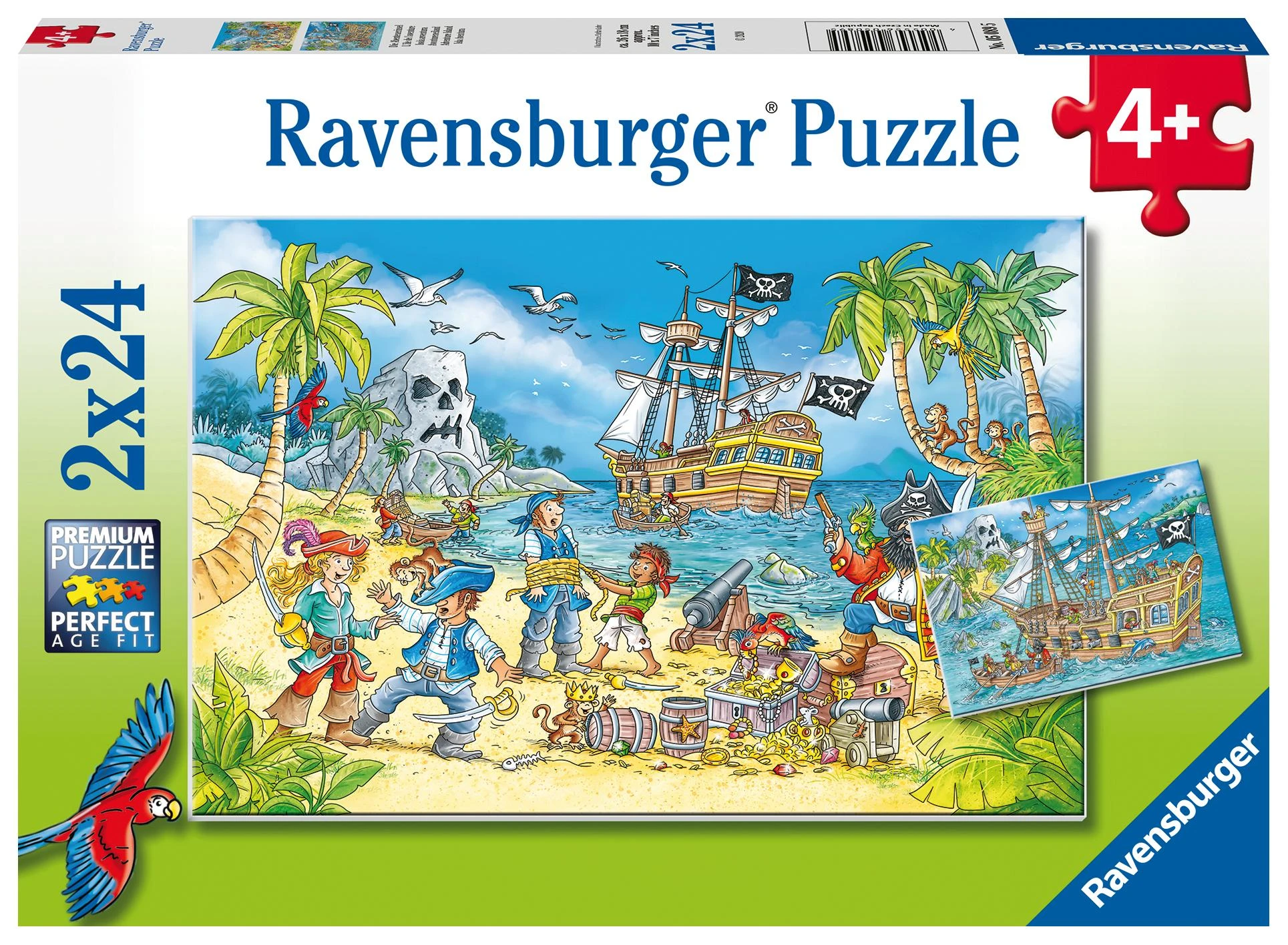 Ravensburger Dėlionė 2x24 vnt. - Piratai
