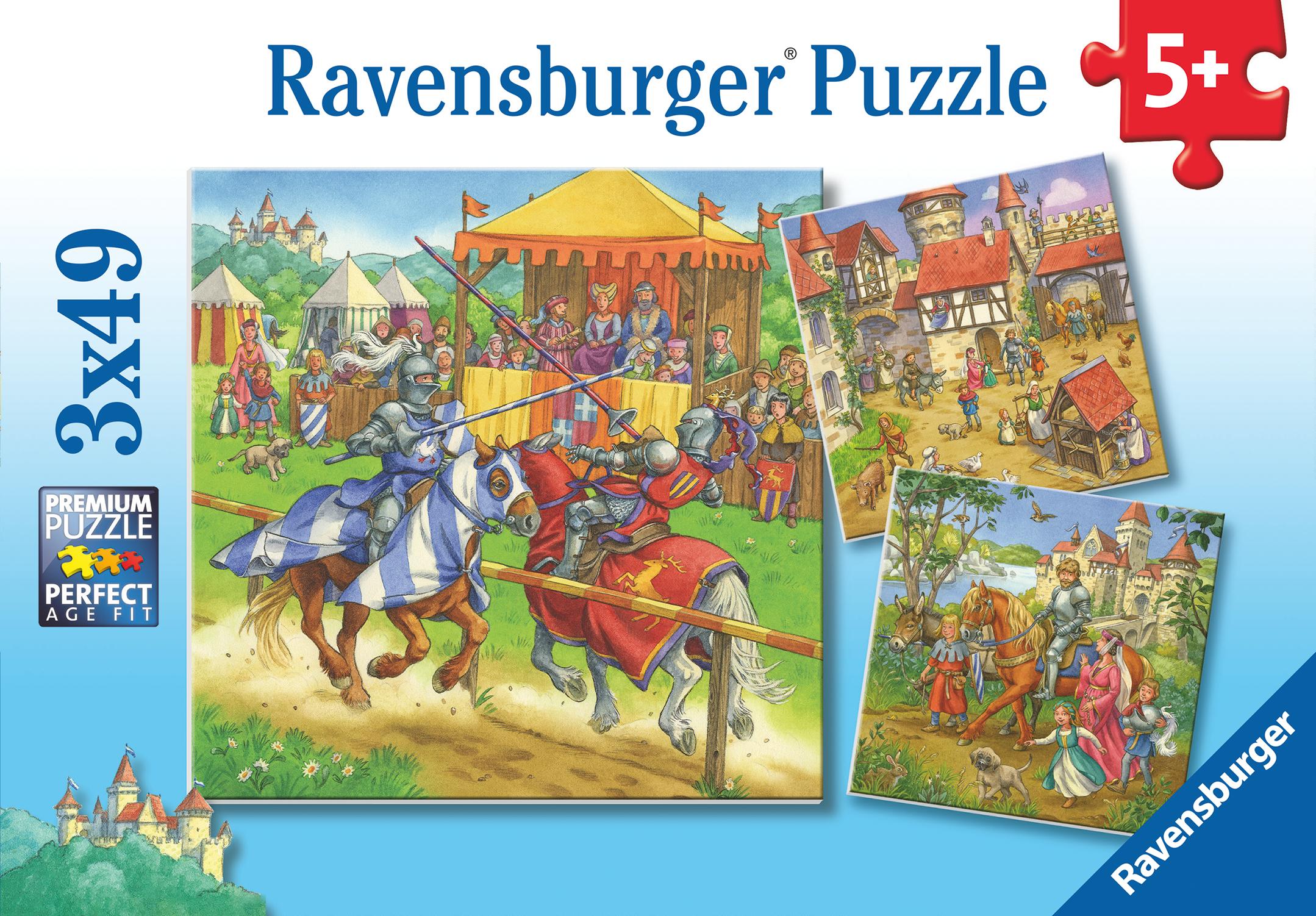 Ravensburger Dėlionė 3x49 vnt. - Riteriai aprašymas - Prekės nuotrauka