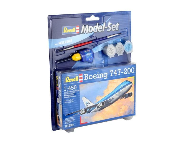 Revell - Boeing 747-200 dovanų komplektas, 1/450, 63999
