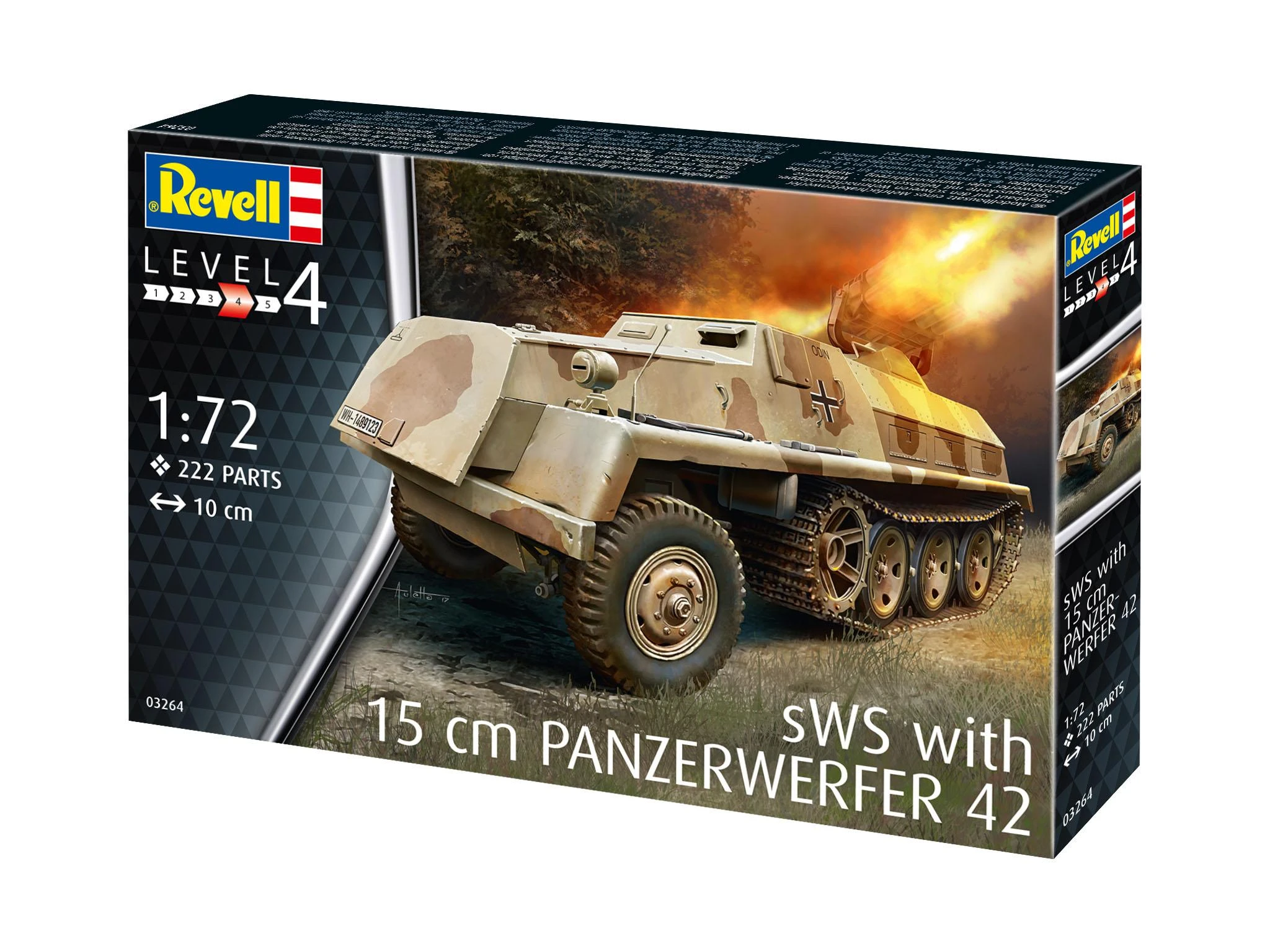 Cobi Revell plastikinis modelis 15 cm Panzerwerfer 42 on sWS 1:72