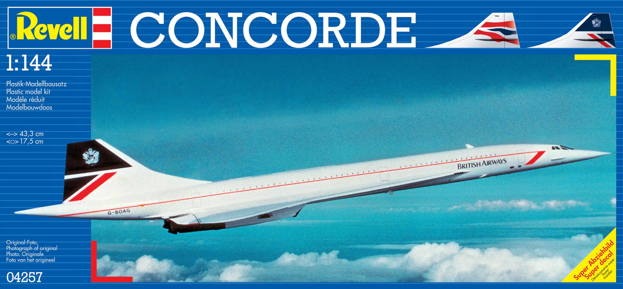 Revell Concorde British Airways 1/144 plastikinis lėktuvo surinkimo rinkinys